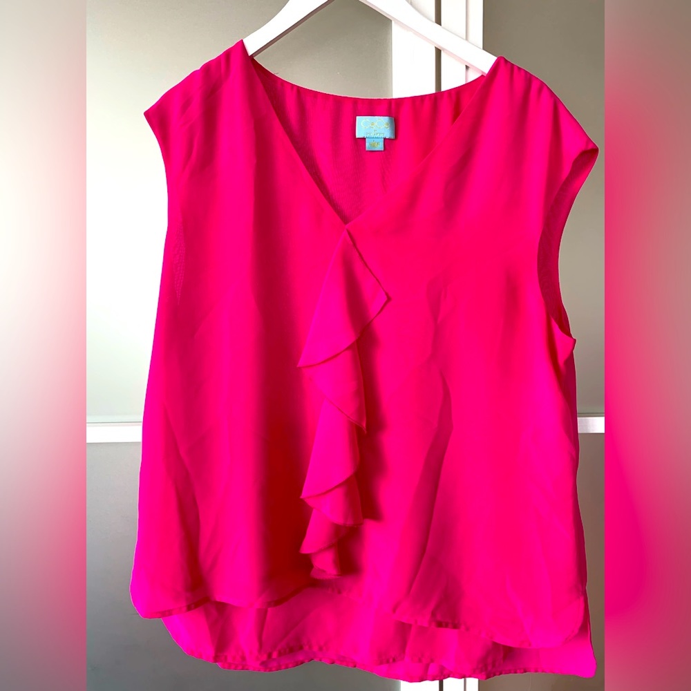 CeCe size large magenta pink blouse